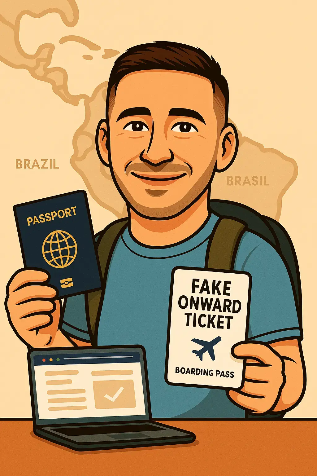 איך להוציא כרטיס טיסה פיקטיבי לדרום אמריקה?