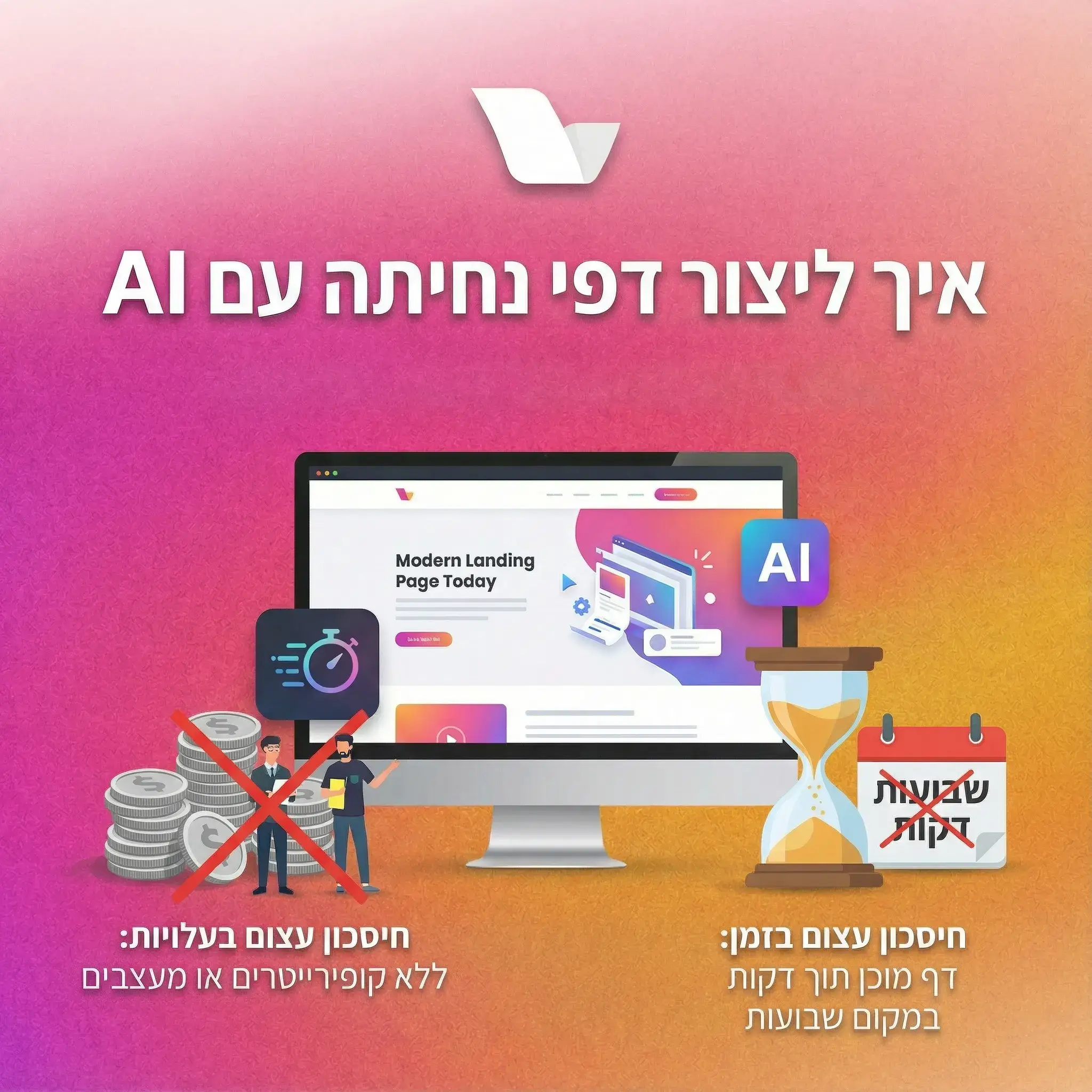 בניית דפי נחיתה עם AI